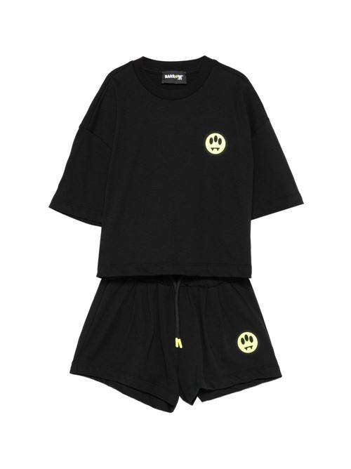Completo bambina Barrow Kids nero con t-shirt e shorts BARROW KIDS | JGTR166110/92